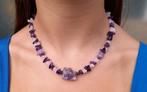 Schitterende Halsketting van Amethist (Amethyst), Verzenden, Paars, Zo goed als nieuw, Steen of Mineraal