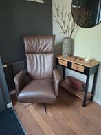 2 Leren Relaxfauteuils, Huis en Inrichting, Fauteuils, Ophalen, Minder dan 75 cm, Zo goed als nieuw, Metaal