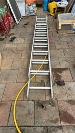 Lader 2x10 treden, Doe-het-zelf en Verbouw, Ladders en Trappen, Ophalen of Verzenden, Zo goed als nieuw, 4 meter of meer
