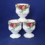 Royal Albert Old Country Roses - 3 eierdoppen, Huis en Inrichting, Keuken | Servies, Overige typen, Ophalen of Verzenden, Zo goed als nieuw