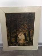 Herfst op paneel ingelijst, gesigneerd, Ophalen of Verzenden