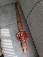 Houten paal staf met hoofd Tiki Polynesië ? Nieuw Guinea ?, Ophalen of Verzenden