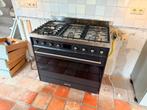 Smeg gasfornuis met oven 90 cm en wokbrander, Ophalen, Hete lucht, 60 cm of meer, Zo goed als nieuw