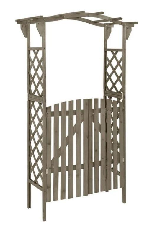 Prieel rozenboog tuinpoort hout 120x60x205 cm GRATIS BEZORGD, Tuin en Terras, Tuinwanddecoratie, Nieuw, Verzenden