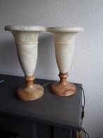 Tafellamp Massive Albast vintage 32,5x14cm in nieuwstaat, Huis en Inrichting, Overige materialen, Klassiek, Ophalen of Verzenden