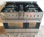 Zeer goed onderhouden Boretti fornuis rvs 5,pits 90cm ovens, 60 cm of meer, Ophalen of Verzenden, Zo goed als nieuw, Gas