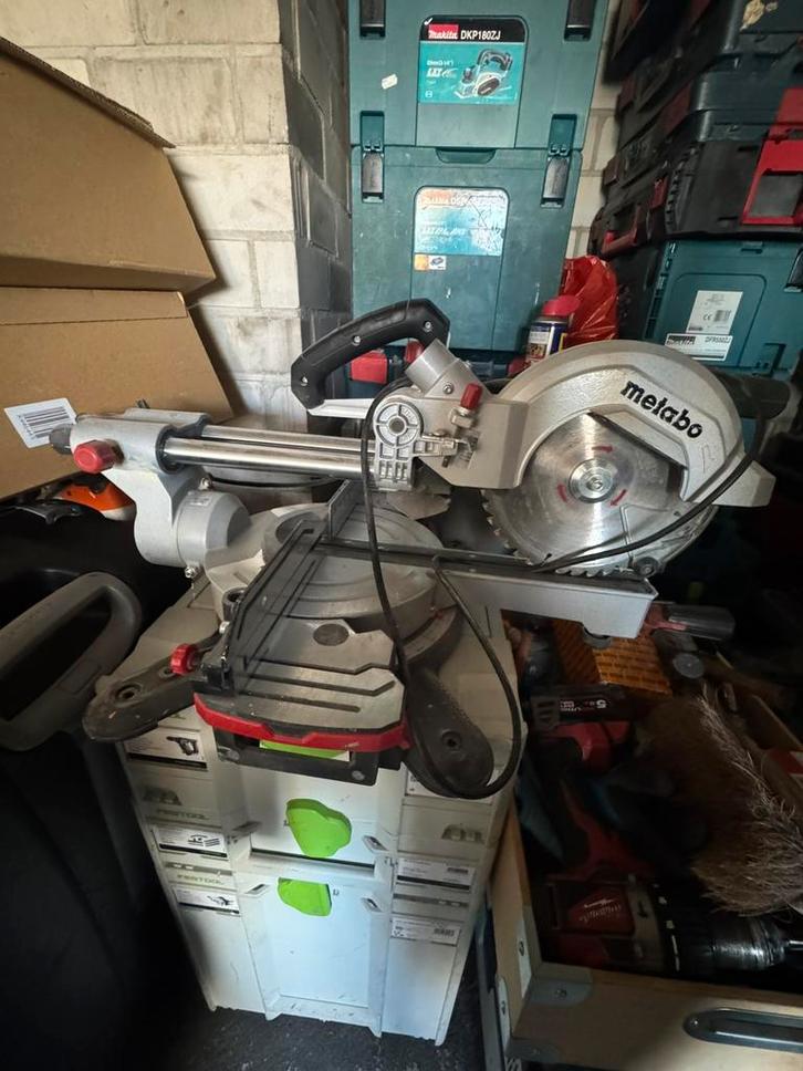 Metabo afkortzaag, Doe-het-zelf en Verbouw, Gereedschap | Zaagmachines, Gebruikt, Afkortzaag, 1200 watt of meer, 30 tot 70 mm