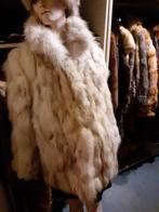 Heerlijke echte blauwvos bontjas bont jas bontmantel M, Ophalen of Verzenden, Zo goed als nieuw, Maat 38/40 (M), Wit