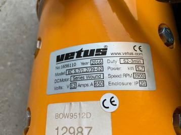 Nieuwe Vetus 9512 boegschroefmotor inclusief relais beschikbaar voor biedingen