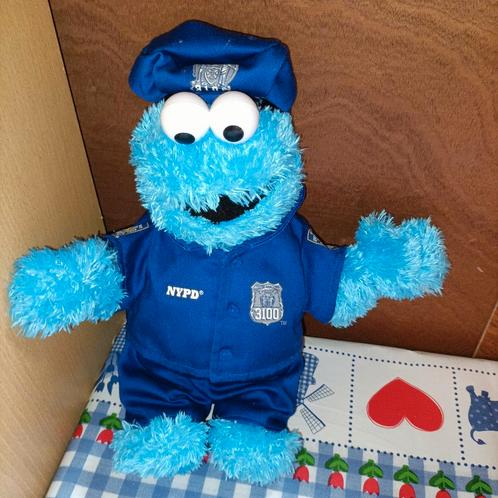 Koekiemonster New York Police politie knuffel 33 cm, Kinderen en Baby's, Speelgoed | Knuffels en Pluche, Ophalen of Verzenden