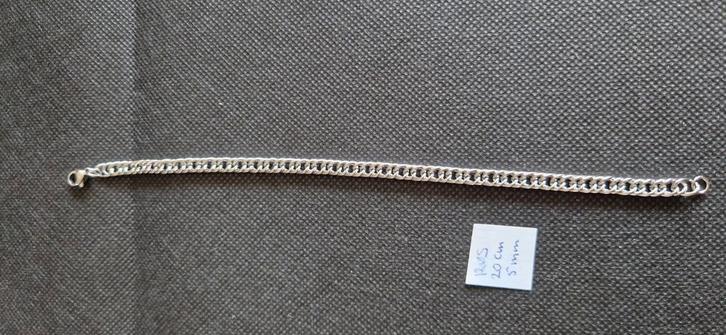 Stoere armband, Sieraden, Tassen en Uiterlijk, Armbanden, Nieuw, Staal, Zilver, Ophalen of Verzenden