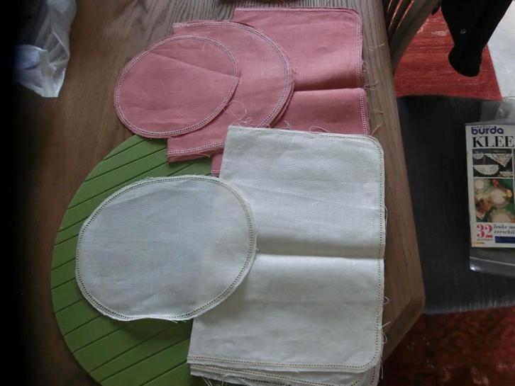 haken linnen doekjes ecru wit blauw, Hobby en Vrije tijd, Breien en Haken, Nieuw, Haken, Overige typen, Verzenden