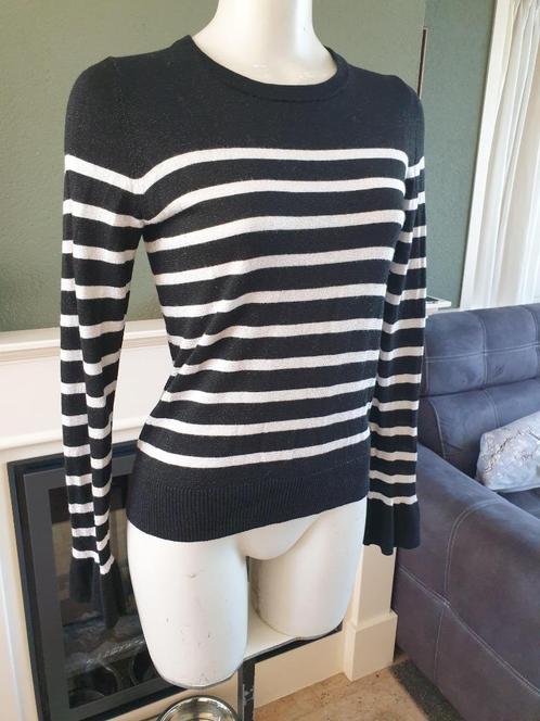 Inwear mooie zwart grijs gestreepte trui S 36 Gratis Verzend, Kleding | Dames, Truien en Vesten, Zo goed als nieuw, Maat 36 (S)