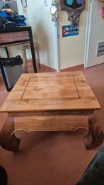 Oosterse Opiumtafel Vierkant Hout, Teakhout, Gebruikt, 50 tot 100 cm, Vierkant