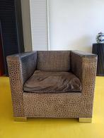 Minotti Suitcase Chair/Fauteuil, Huis en Inrichting, Fauteuils, Ophalen, Gebruikt, 50 tot 75 cm, Leer