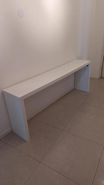 Gratis op te halen, smalle tafel wit hout
