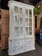 Prachtige brocante Vitrinekast | Buffetkast met Espagnolette, Gebruikt, 200 cm of meer, Niet te achterhalen, Ophalen of Verzenden