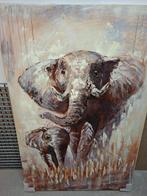 Olifanten Schilderij, Antiek en Kunst, Kunst | Schilderijen | Klassiek, Ophalen of Verzenden