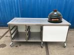 RVS mobiel BBQ meubel - voorbeeld BBQ EGG niet inbegrepen !, Tuin en Terras, Ophalen, Gebruikt, Gas