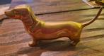 Bronzen Teckel Beeld hond, Antiek en Kunst, Antiek | Koper en Brons, Ophalen of Verzenden