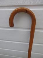 Vintage houten wandelstok rondhaak, Ophalen of Verzenden, Gebruikt