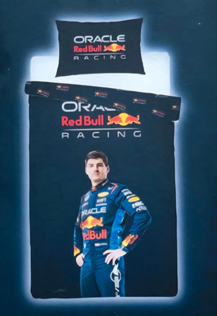 Max Verstappen dekbedovetrekset  Dubbelzijdig, 1 persoons  N, Huis en Inrichting, Slaapkamer | Beddengoed, Nieuw, Dekbedovertrek