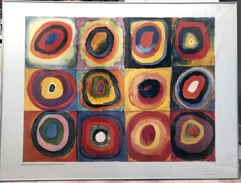 Kandinsky muurkunst ingelijste “ringen” poster, Antiek en Kunst, Kunst | Schilderijen | Abstract, Ophalen