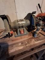 Werkbankslijpmachine met boorslijp hulpstuk, Doe-het-zelf en Verbouw, Gereedschap | Slijpmachines, Ophalen of Verzenden, Gebruikt