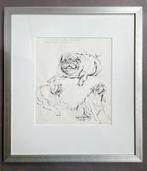 Piet Klaasse (1918-2001) Inkt tekening hond Buldog Bulldog, Ophalen of Verzenden