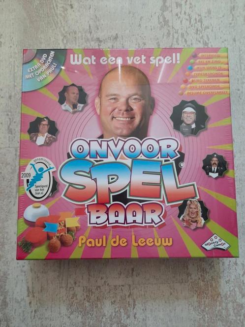 Nieuw geseald ONVOORSPELBAAR spel Paul de Leeuw, Hobby en Vrije tijd, Gezelschapsspellen | Bordspellen, Nieuw, Drie of vier spelers