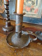 diverse antieke en brocante Franse kandelaars, Antiek en Kunst, Ophalen, Overige materialen