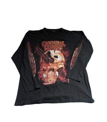 00s Vintage Cannibal Corpse graphic longsleeve black shirt beschikbaar voor biedingen