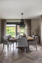 Showmodel landelijke eetkamertafel 160X160 voor wel 8 pers., 200 cm of meer, Zo goed als nieuw, Vijf personen of meer, Rechthoekig