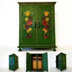 Kastje beschilderd met bloemen tulpen floraal kast kabinet, Ophalen of Verzenden