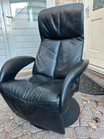 Jori Symphony midi zwart leren fauteuil, Ophalen, Gebruikt, 50 tot 75 cm, Leer