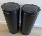 2 Brabantia Touch Bin Prullenbakken mat zwart 30 liter, Huis en Inrichting, Woonaccessoires | Prullenbakken, Ophalen, Zo goed als nieuw