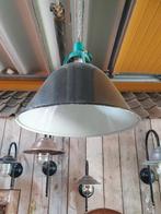 oude emaillen hanglamp, Ophalen, Gebruikt, Glas, Minder dan 50 cm