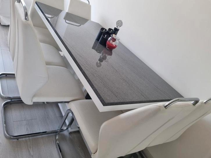 Eetkamerset te koop, Huis en Inrichting, Tafels | Eettafels, Zo goed als nieuw, Rechthoekig, Ophalen of Verzenden