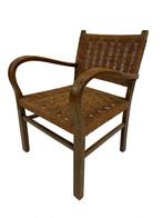 Vintage stoel brutalist Erich Dieckmann stijl - 50's Design, Huis en Inrichting, Fauteuils, Gebruikt, Riet of Rotan, 50 tot 75 cm