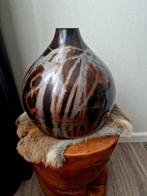 Aparte vaas warme bruine brons zilvergrijs kleuren, Overige materialen, Overige kleuren, Ophalen of Verzenden, Zo goed als nieuw