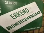 Erkend Bromfietshandelaar emaille bordje, Verzamelen, Merken en Reclamevoorwerpen, Reclamebord, Gebruikt, I, Ophalen of Verzenden