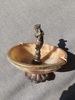 Vintage Italiaanse asbak – Handgesneden albast & messing(?), Ophalen of Verzenden