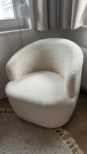 Teddy fauteuil crème/wit