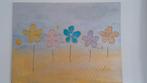 Wanddecoratie schilderij bloemen/ painting flowers., Ophalen, Minder dan 50 cm, Zo goed als nieuw, Schilderij