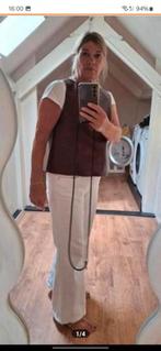 Set leren gilet en spijkerbroek, Kleding | Dames, Jumpsuits, Ophalen of Verzenden, Zo goed als nieuw, Maat 38/40 (M), Blauw