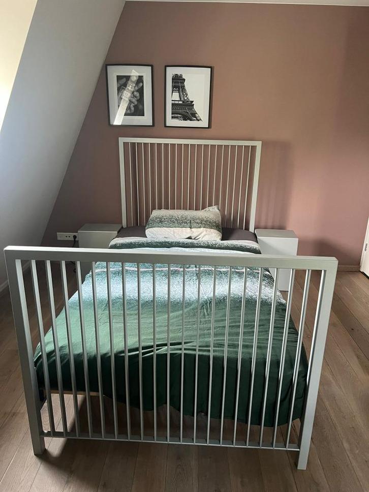 LAATSTE KANS... Tweepersoonsbed Stalen Twijfelaar 200x120, Huis en Inrichting, Slaapkamer | Bedden, Zo goed als nieuw, Twijfelaar