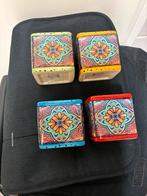 Stenen Cactus Potjes - Set van 4, Huis en Inrichting, Gebruikt, Schaal, Vierkant, Ophalen of Verzenden