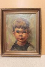 Jongen Kinderhoofd Handgeschilderd ( Vintage )., Antiek en Kunst, Kunst | Schilderijen | Klassiek, Ophalen of Verzenden