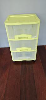 Plastic ladekast met 3 lades, Huis en Inrichting, Kasten | Ladekasten, Ophalen, Gebruikt, 3 of 4 laden, Minder dan 25 cm