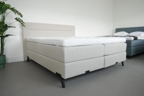LUXE BOXSPRING 180 X 200 BEIGE - GEVEERDE ONDERBOXEN, Huis en Inrichting, Slaapkamer | Boxsprings, Nieuw, 180 cm, 200 cm, Tweepersoons